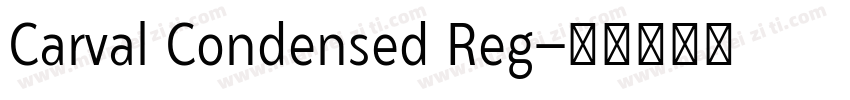 Carval Condensed Reg字体转换